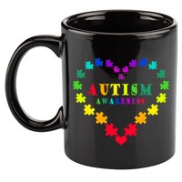 Autism Awareness Rainbow Puzzles Of Love 11oz C Handle Ceramic Mug
