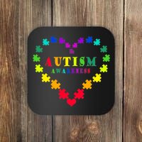 Autism Awareness Rainbow Puzzles Of Love Coaster