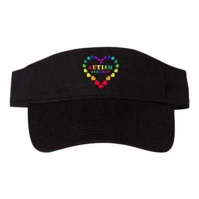 Autism Awareness Rainbow Puzzles Of Love Valucap Bio-Washed Visor