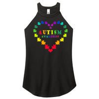 Autism Awareness Rainbow Puzzles Of Love Women’s Perfect Tri Rocker Tank