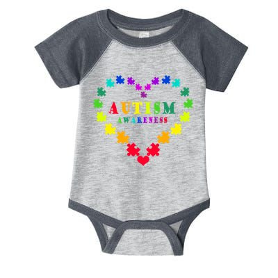 Autism Awareness Rainbow Puzzles Of Love Infant Baby Jersey Bodysuit