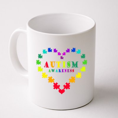 Autism Awareness Rainbow Puzzles Of Love Coffee Mug