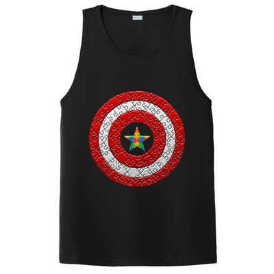 Autism Awareness Star Hero Shield PosiCharge Competitor Tank
