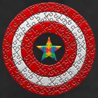 Autism Awareness Star Hero Shield Trucker Hat