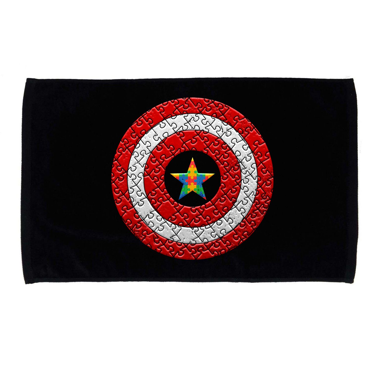 Autism Awareness Star Hero Shield Microfiber Hand Towel