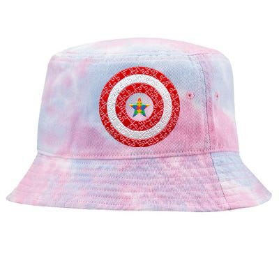 Autism Awareness Star Hero Shield Tie-Dyed Bucket Hat