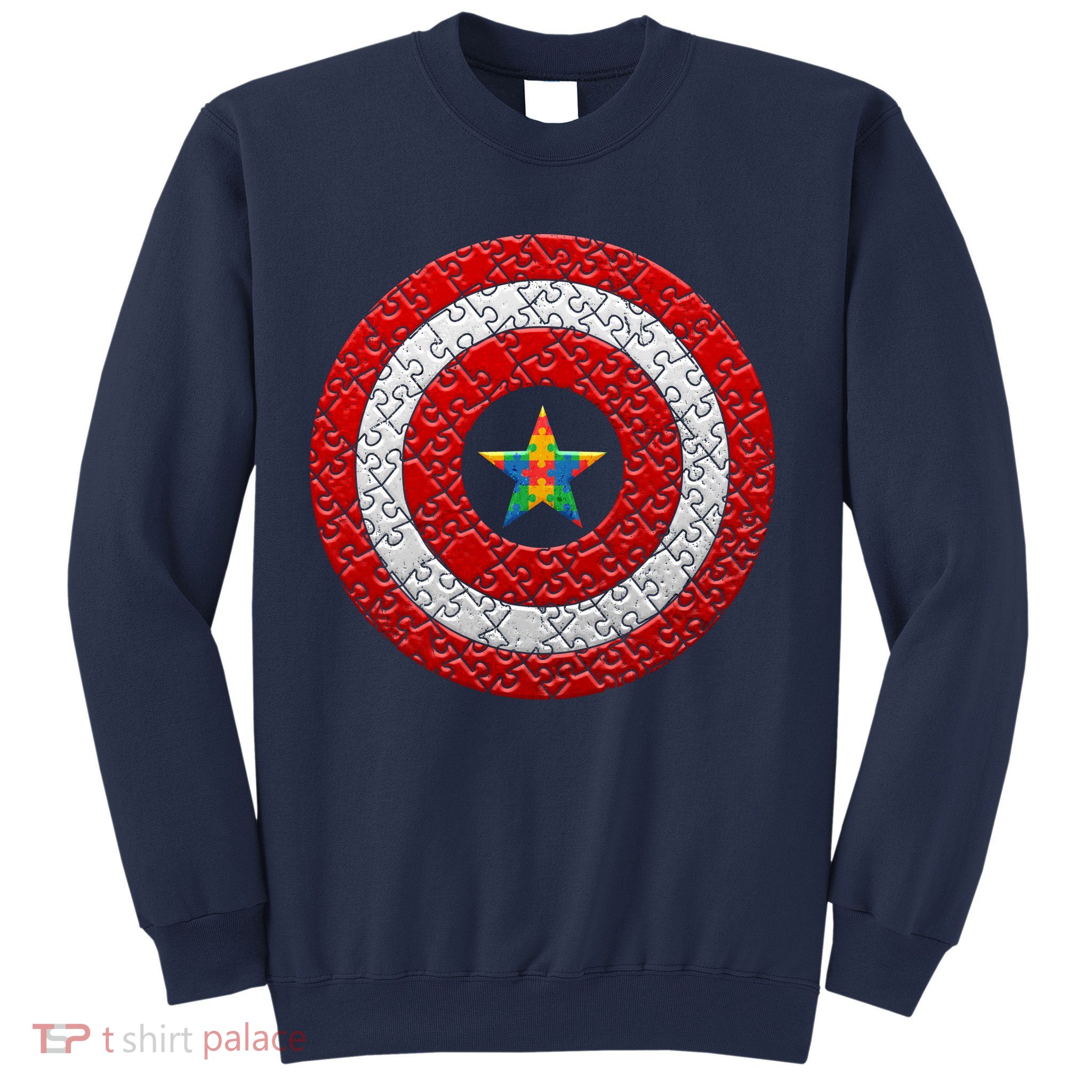 Autism Awareness Star Hero Shield Sweatshirt