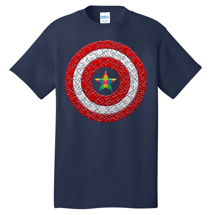 Autism Awareness Star Hero Shield Tall T-Shirt