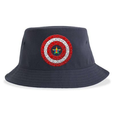 Autism Awareness Star Hero Shield Sustainable Bucket Hat