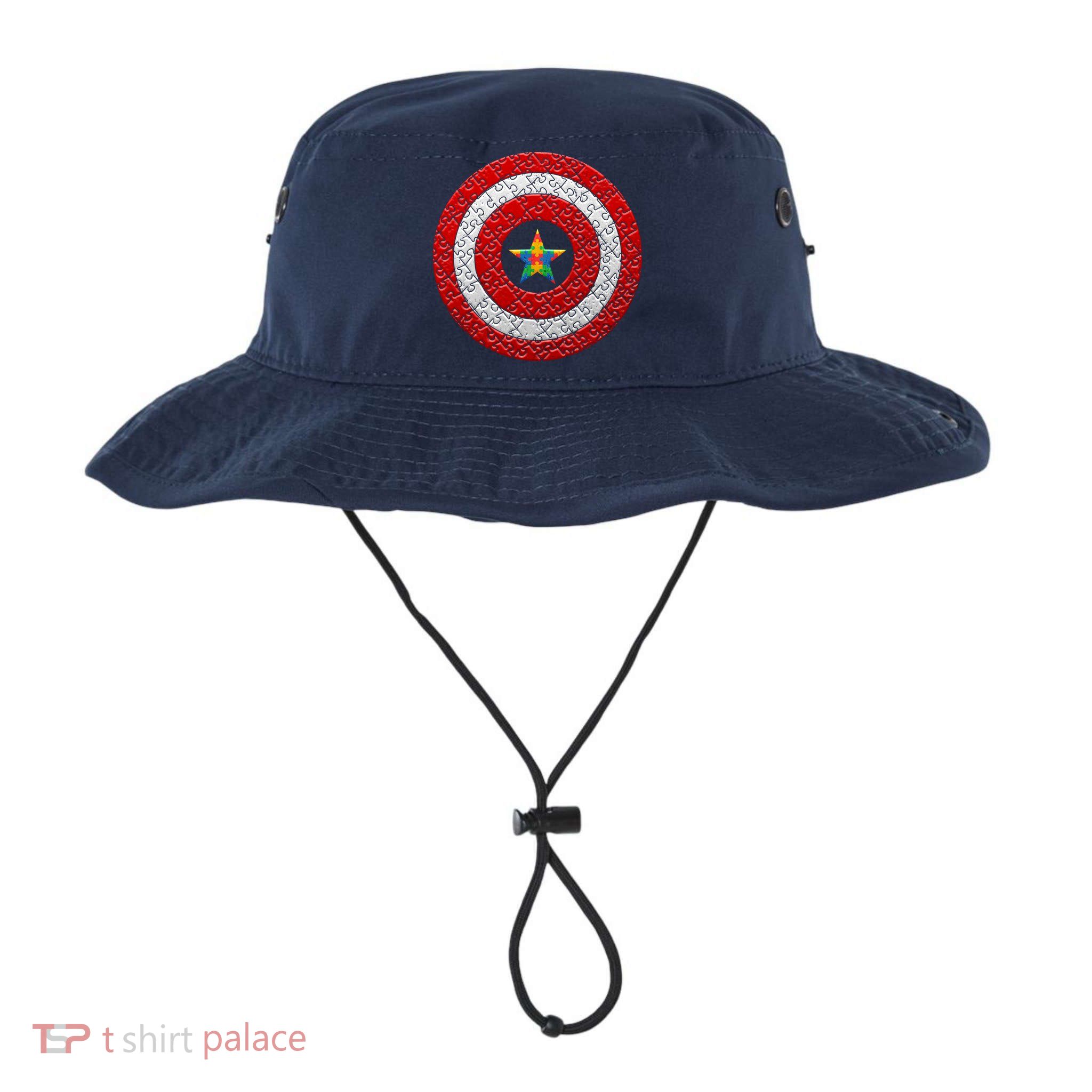 Autism Awareness Star Hero Shield Legacy Cool Fit Booney Bucket Hat