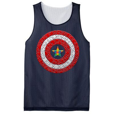 Autism Awareness Star Hero Shield Mesh Reversible Basketball Jersey Tank