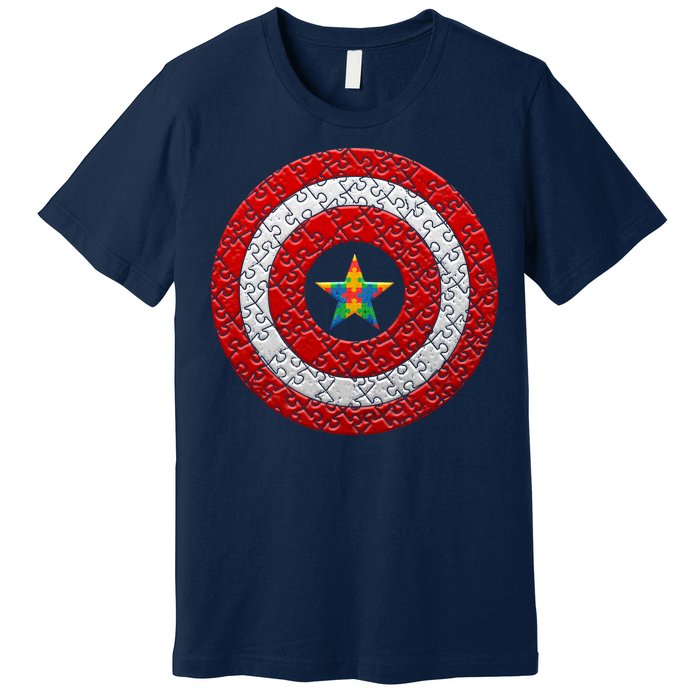 Autism Awareness Star Hero Shield Premium T-Shirt