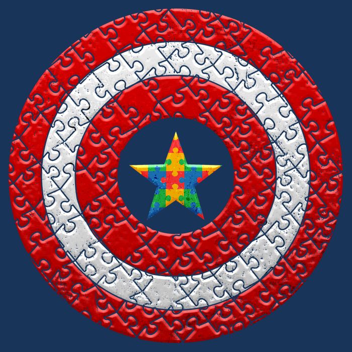 Autism Awareness Star Hero Shield Premium T-Shirt