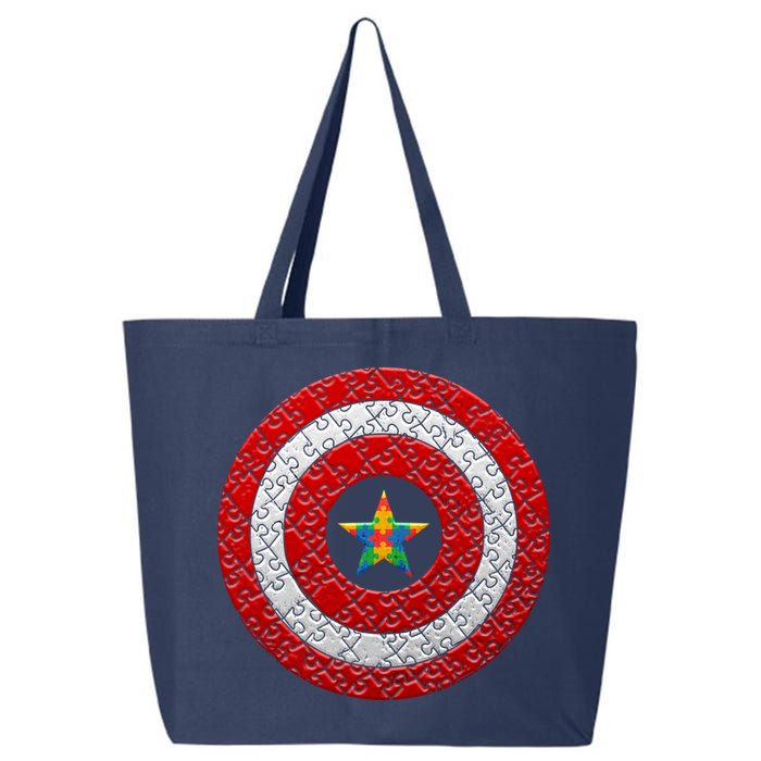 Autism Awareness Star Hero Shield 25L Jumbo Tote
