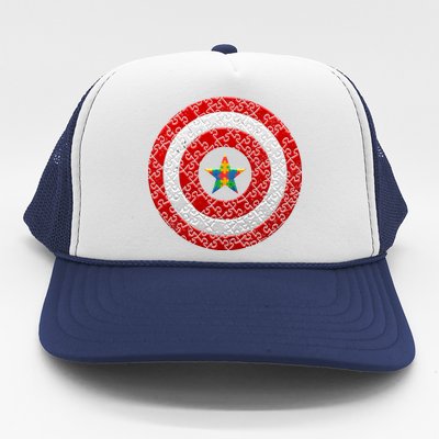 Autism Awareness Star Hero Shield Trucker Hat