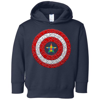 Autism Awareness Star Hero Shield Toddler Hoodie
