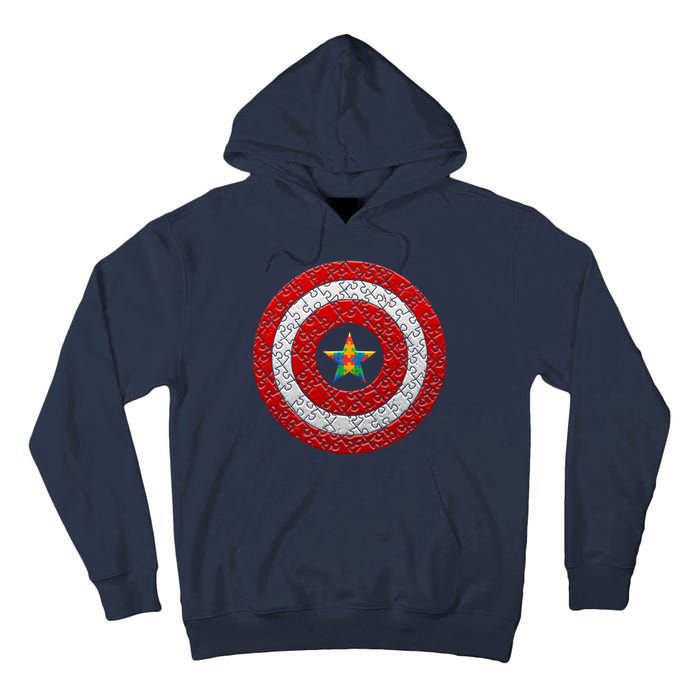 Autism Awareness Star Hero Shield Tall Hoodie