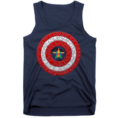 Autism Awareness Star Hero Shield Tank Top