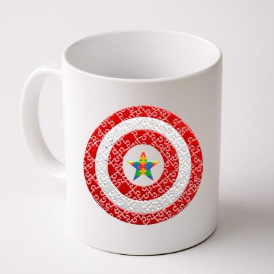 Autism Awareness Star Hero Shield Coffee Mug