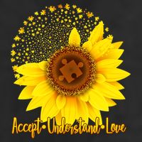 Autism Awareness Sunflower Puzzle Adult Drive Performance Visor