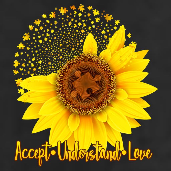 Autism Awareness Sunflower Puzzle Adult Drive Performance Visor