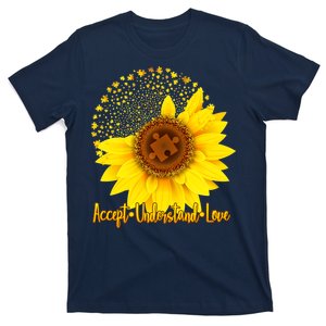 Autism Awareness Sunflower Puzzle T-Shirt