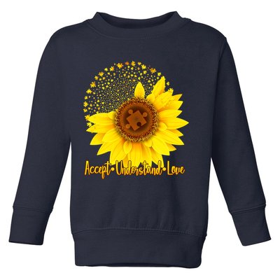 Autism Awareness Sunflower Puzzle Toddler Sweatshirt