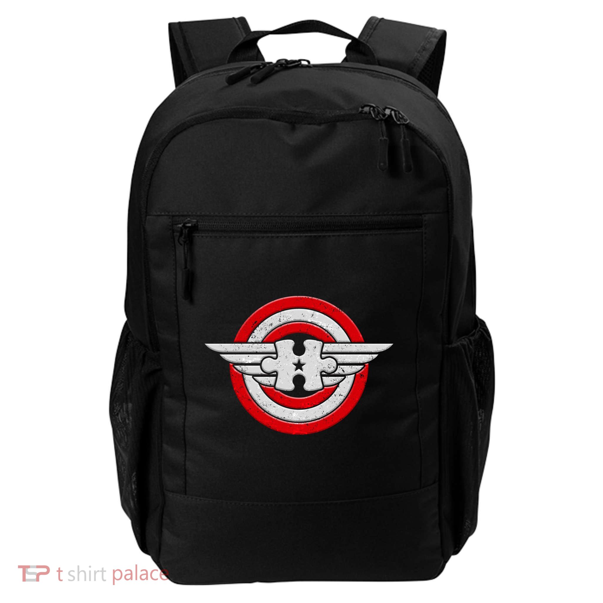 Autism Awareness Superhero Shield Crest Daily Commute Backpack