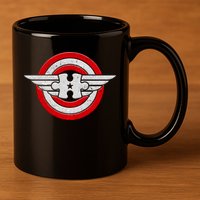Autism Awareness Superhero Shield Crest 11oz C Handle Ceramic Mug