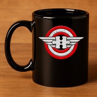 Autism Awareness Superhero Shield Crest 11oz C Handle Ceramic Mug