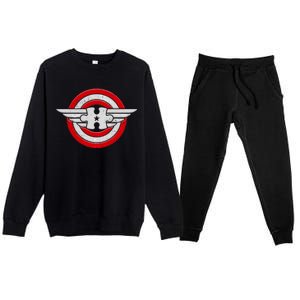 Autism Awareness Superhero Shield Crest Premium Crewneck Sweatsuit Set