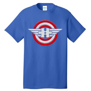 Autism Awareness Superhero Shield Crest Tall T-Shirt