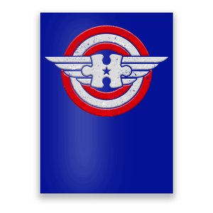 Autism Awareness Superhero Shield Crest Poster