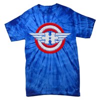 Autism Awareness Superhero Shield Crest Tie-Dye T-Shirt