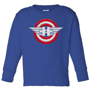 Autism Awareness Superhero Shield Crest Toddler Long Sleeve Shirt