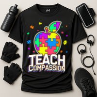 Autism Awareness Teach Compassion Cooling Performance Crew T-Shirt