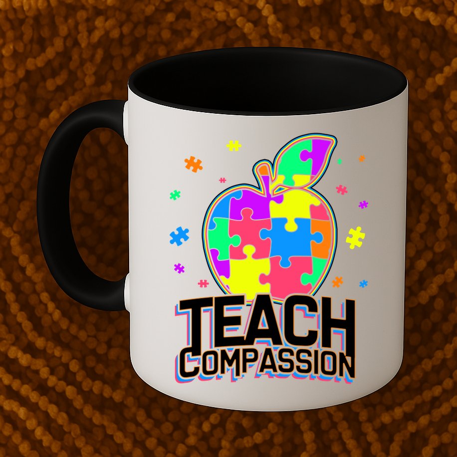 Autism Awareness Teach Compassion Mug