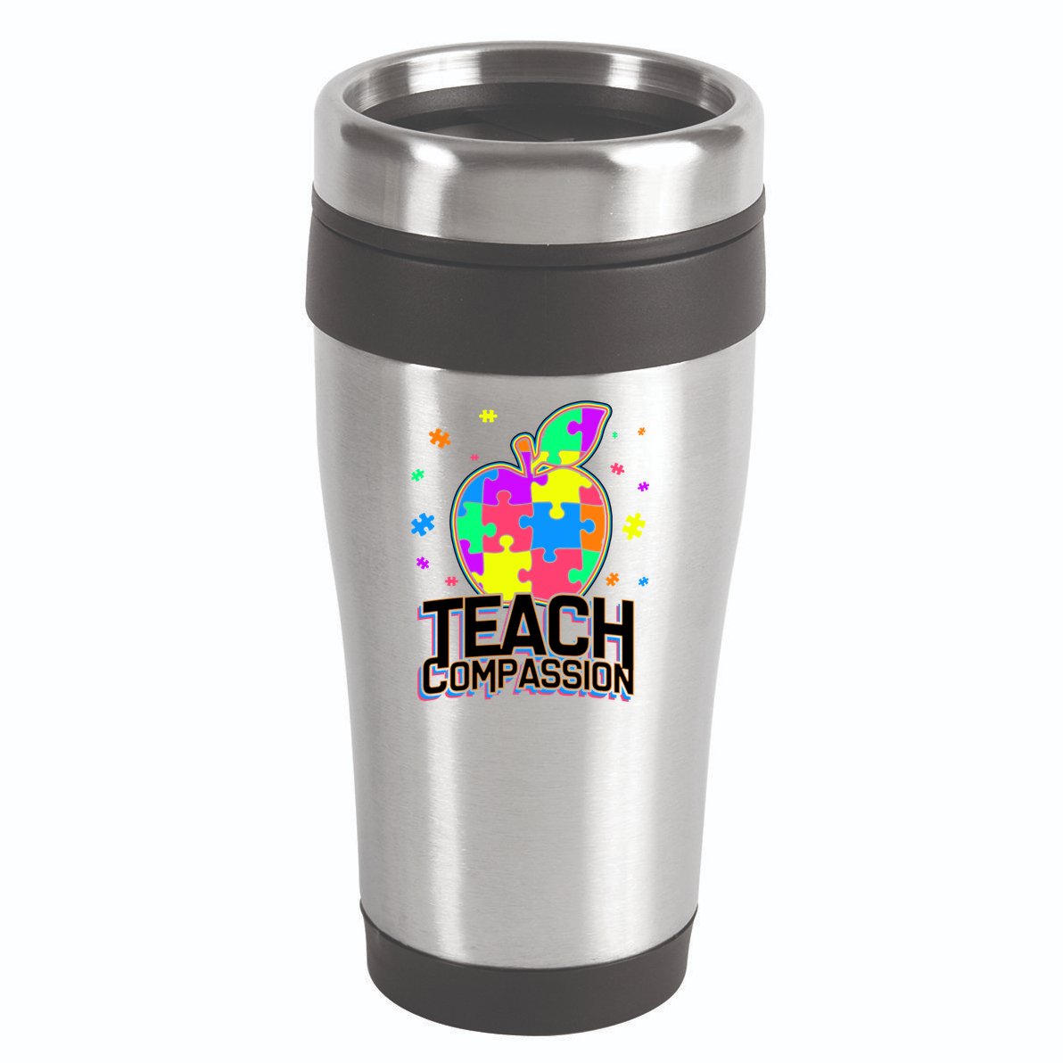 Autism Awareness Teach Compassion 16oz Travel Tumbler
