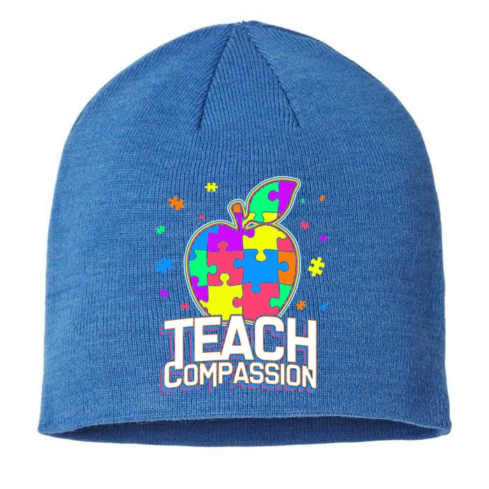 Autism Awareness Teach Compassion Sustainable Beanie