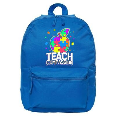 Autism Awareness Teach Compassion 16 in Basic Backpack