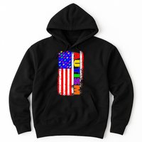 Autism Awareness USA Puzzle Rainbow Flag Hoodie