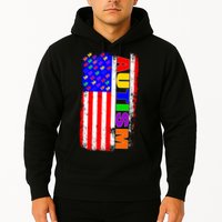 Autism Awareness USA Puzzle Rainbow Flag Hoodie
