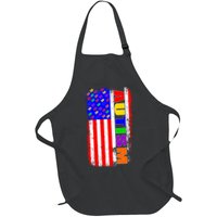 Autism Awareness USA Puzzle Rainbow Flag Apron