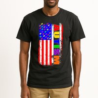 Autism Awareness USA Puzzle Rainbow Flag Tall T-Shirt