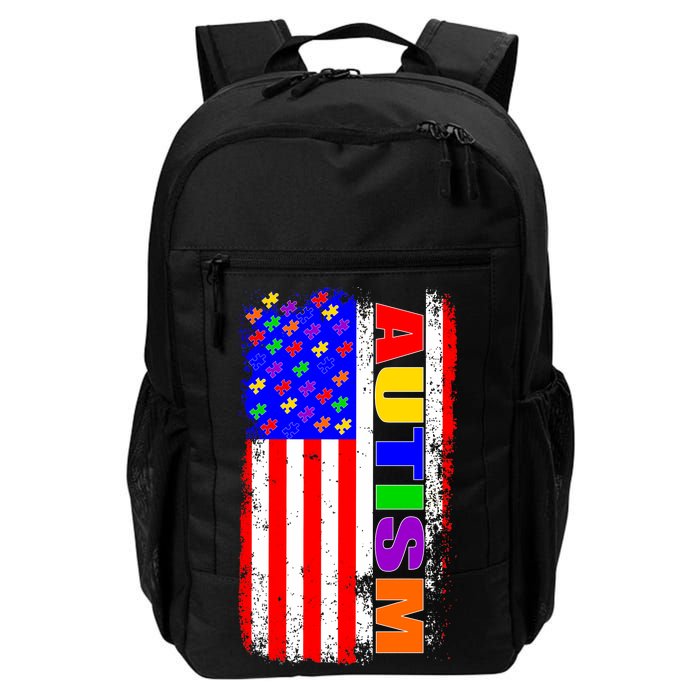 Autism Awareness USA Puzzle Rainbow Flag Daily Commute Backpack