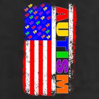 Autism Awareness USA Puzzle Rainbow Flag Trucker Hat