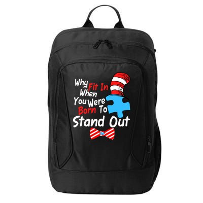 Autism Awareness Why Fit In When You Were Born To Stand Out Puzzle City Backpack