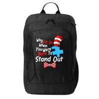 Autism Awareness Why Fit In When You Were Born To Stand Out Puzzle City Backpack