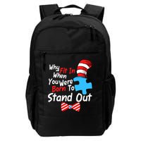 Autism Awareness Why Fit In When You Were Born To Stand Out Puzzle Backpack