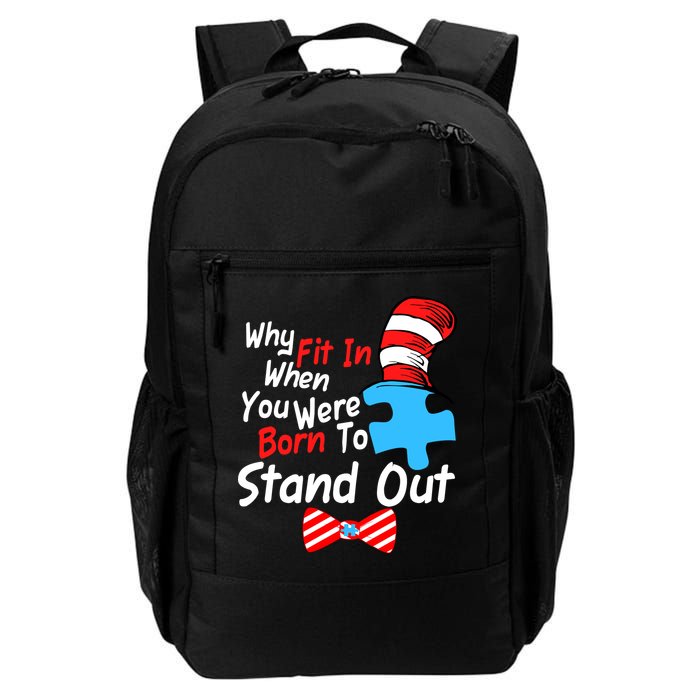 Autism Awareness Why Fit In When You Were Born To Stand Out Puzzle Backpack